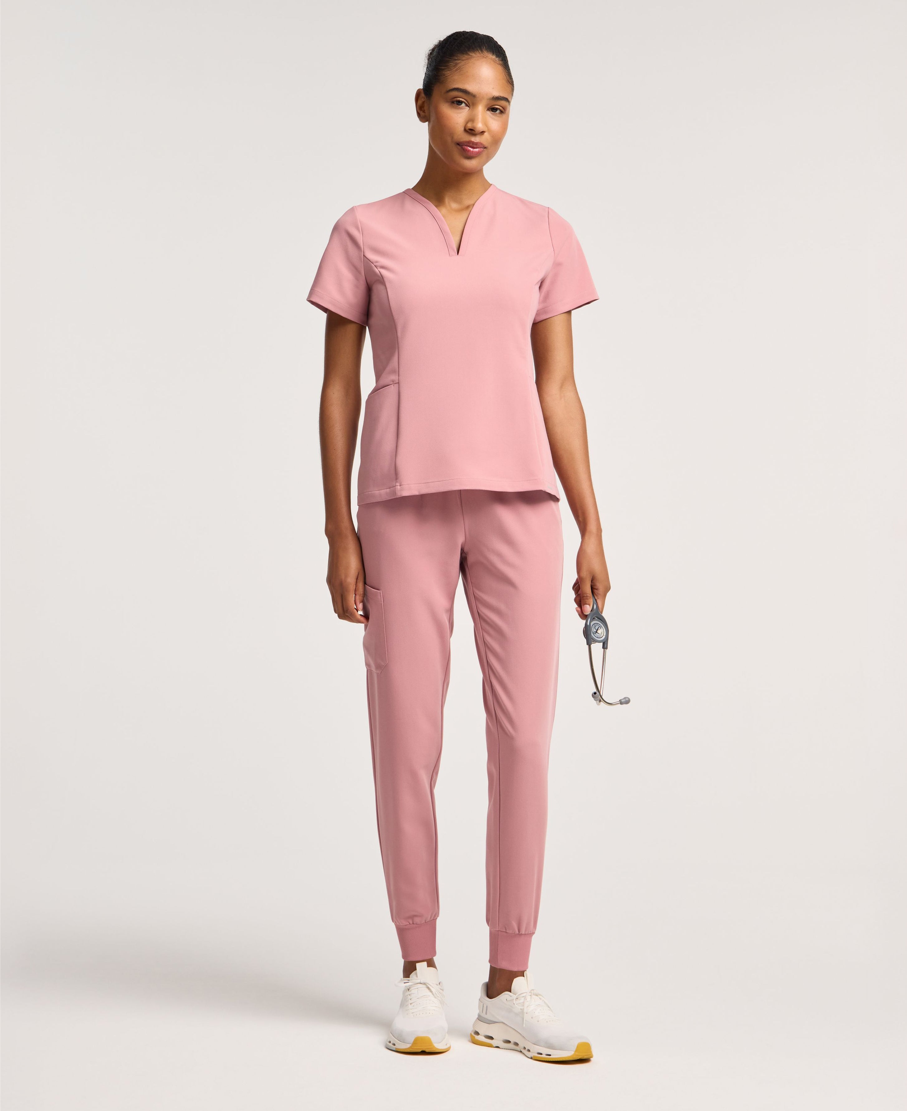 Jaanuu Silex Slim Scrub Jogger in Mauve, product photo 2 of 6