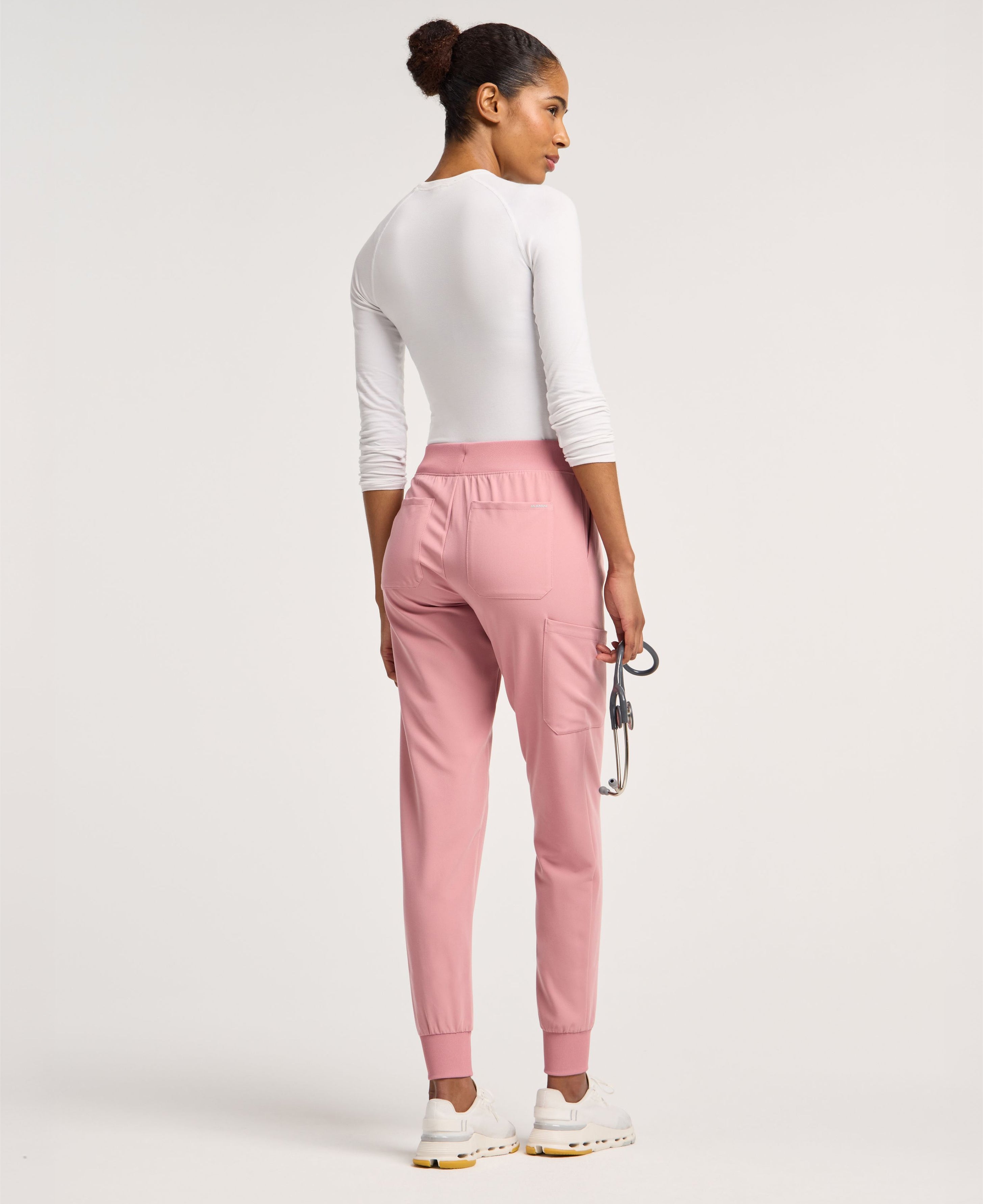 Jaanuu Silex Slim Scrub Jogger in Mauve, product photo 6 of 6
