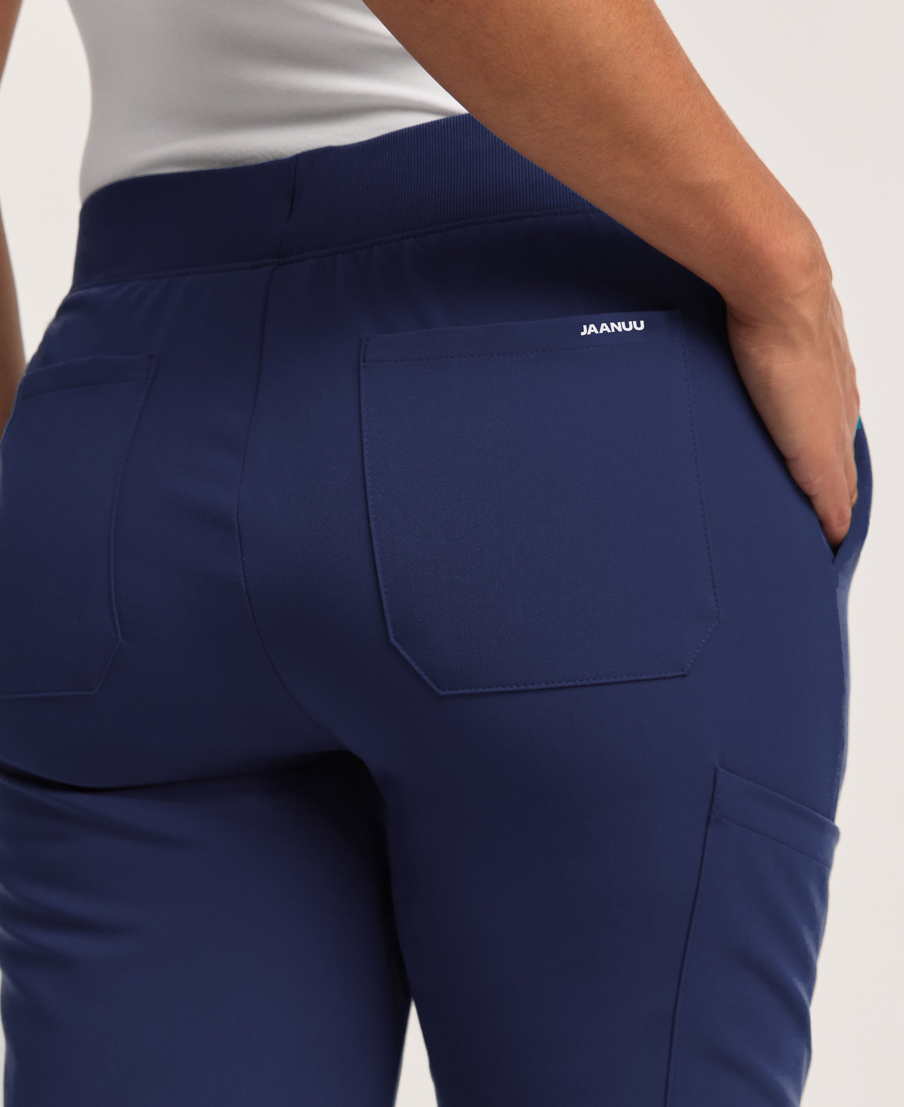 Jaanuu Silex Slim Scrub Jogger in Midnight Navy, product photo 4 of 6