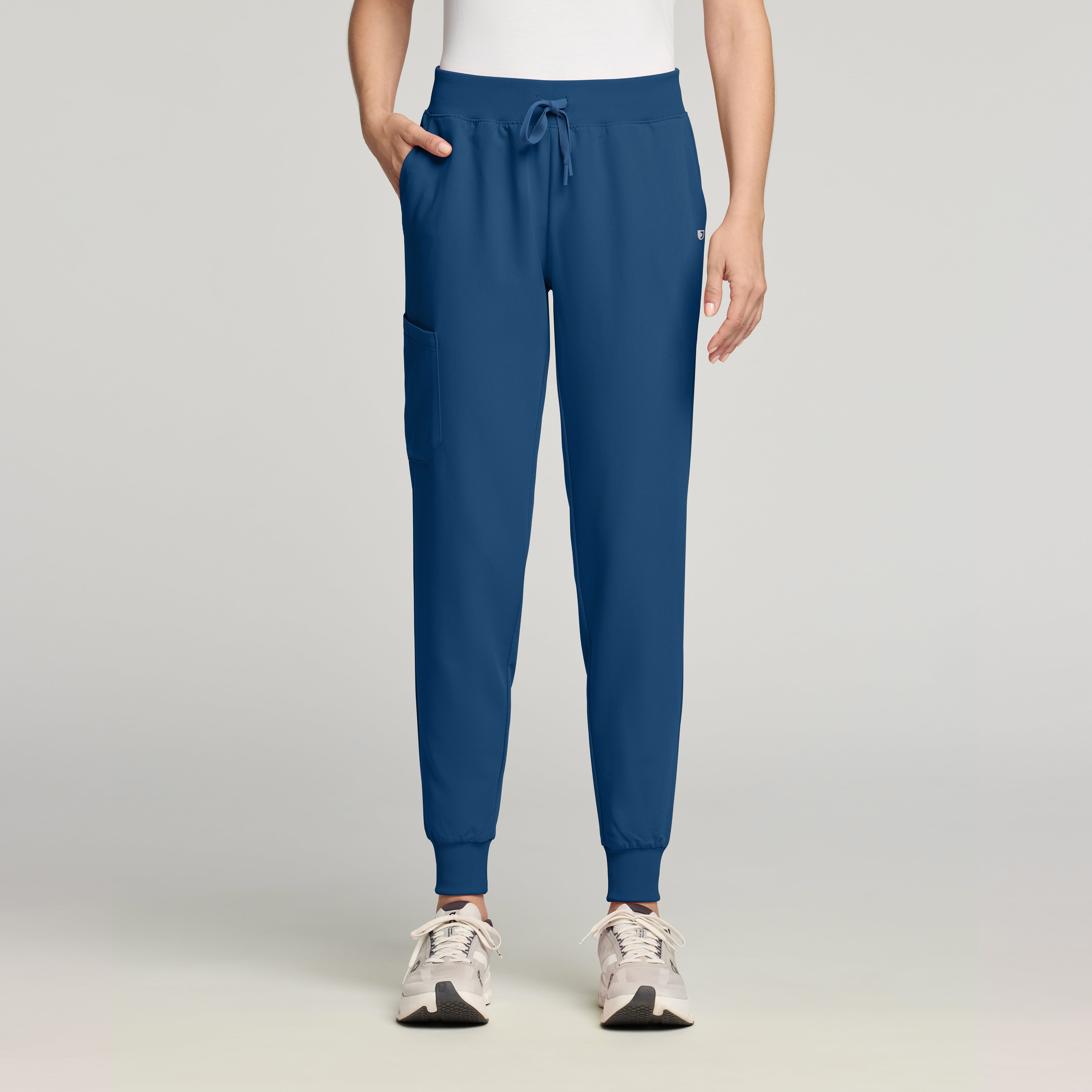 Silex Slim Knit-Waist Scrub Jogger - Ocean