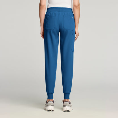 Silex Slim Knit-Waist Scrub Jogger - Ocean