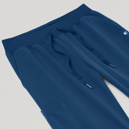 Silex Slim Knit-Waist Scrub Jogger - Ocean