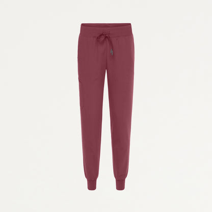 Silex Slim Knit-Waist Scrub Jogger - Rosewood