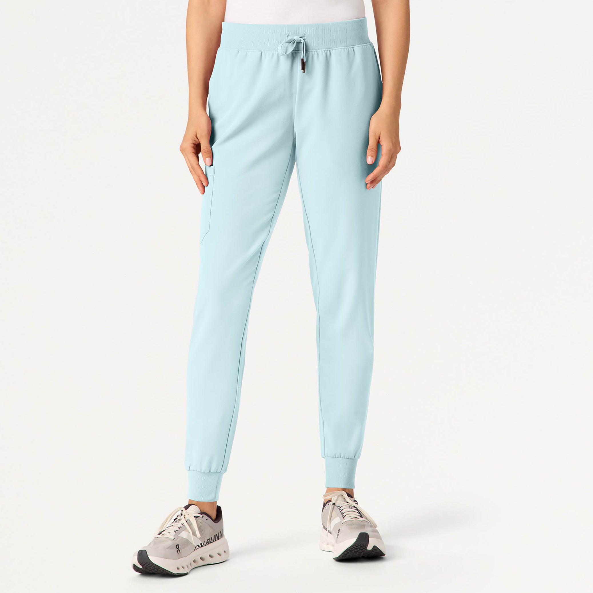Silex Slim Knit-Waist Scrub Jogger - Sky Blue