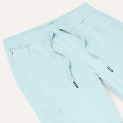 Silex Slim Knit-Waist Scrub Jogger - Sky Blue