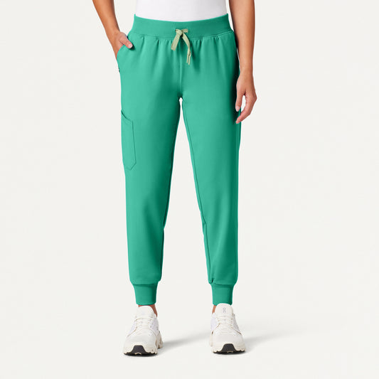 Silex Slim Knit-Waist Scrub Jogger - Surgical Green