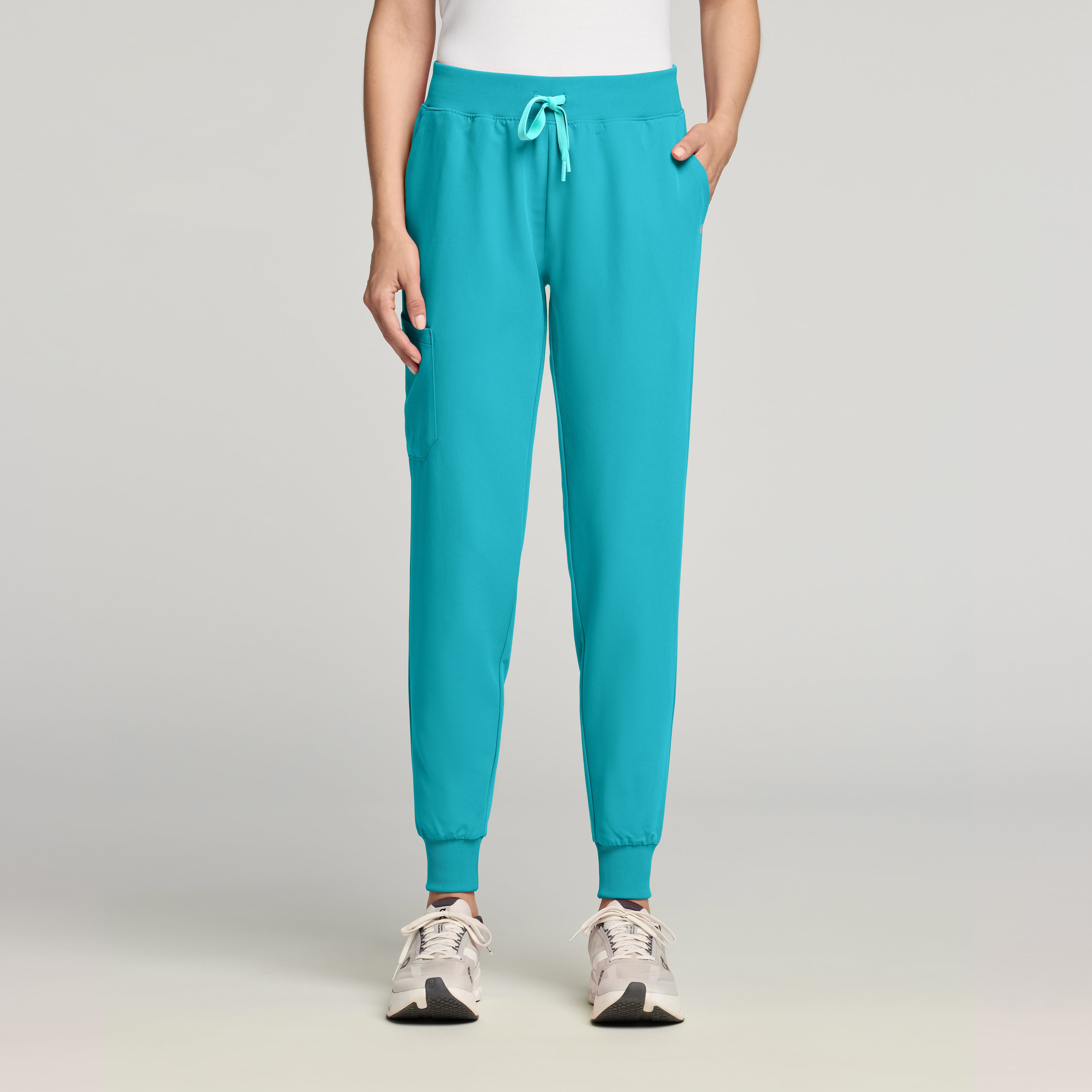 Silex Slim Knit-Waist Scrub Jogger - Marina