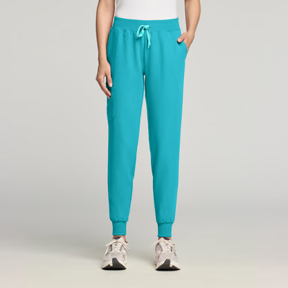 Silex Slim Knit-Waist Scrub Jogger - Marina