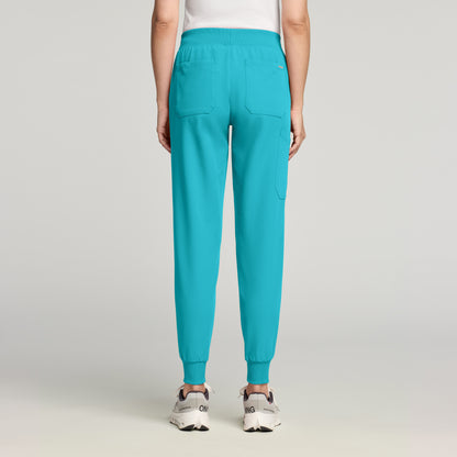 Silex Slim Knit-Waist Scrub Jogger - Marina