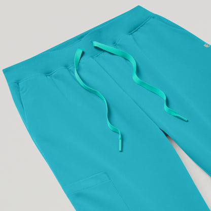 Silex Slim Knit-Waist Scrub Jogger - Marina