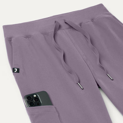 Silex Slim Knit-Waist Scrub Jogger - Titanium
