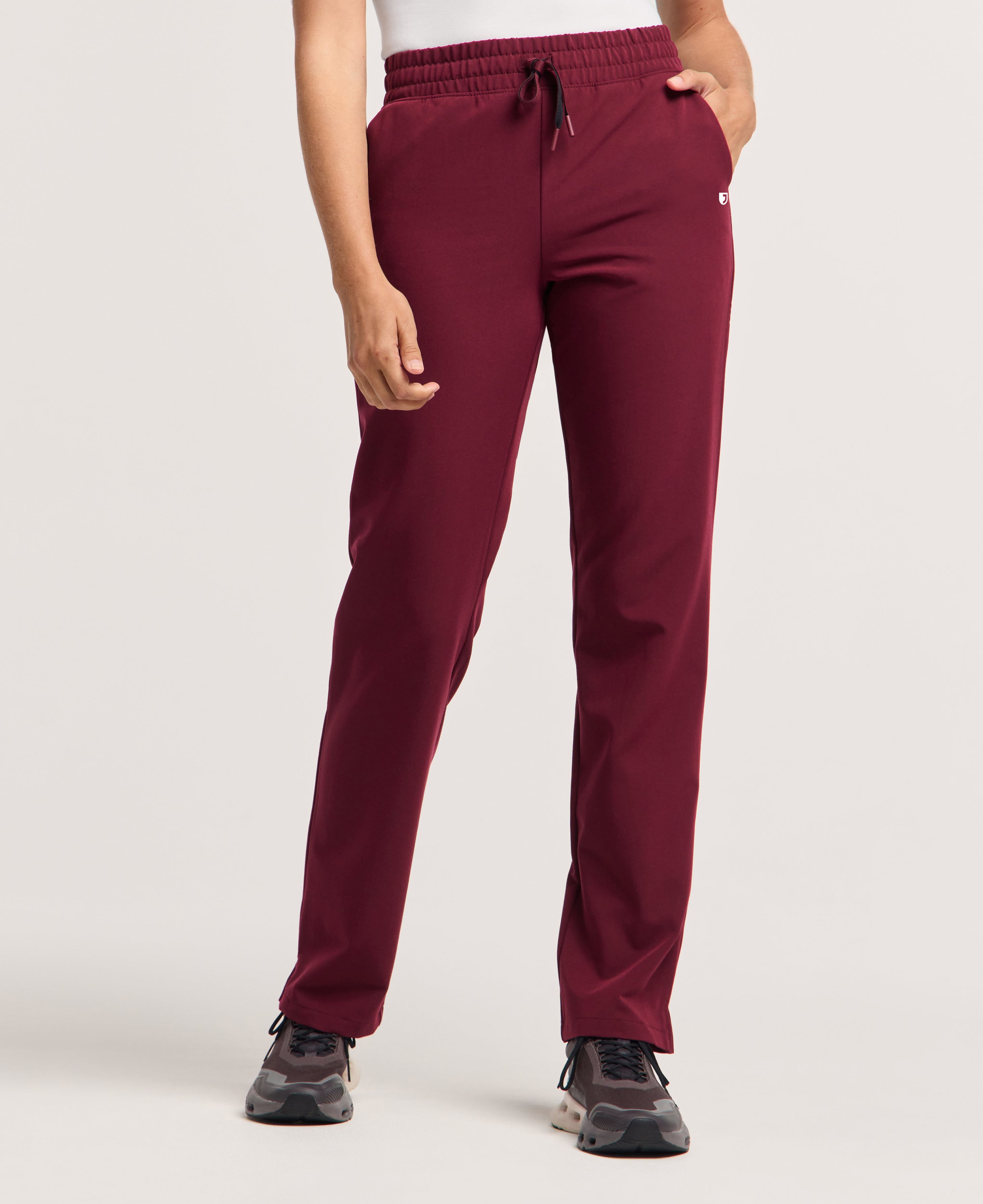 Jaanuu Kerr High Waisted Scrub Pant in Burgundy, product photo 1 of 6