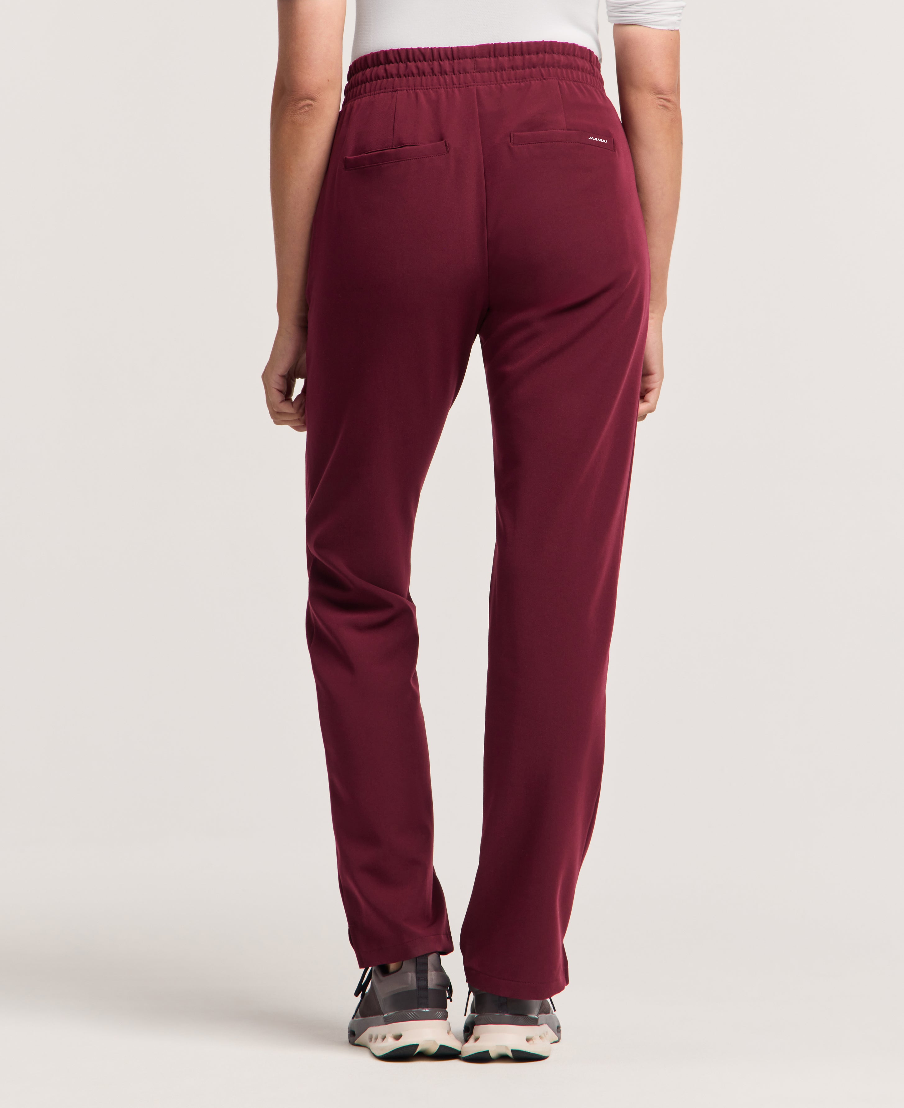 Jaanuu Kerr High Waisted Scrub Pant in Burgundy, product photo 6 of 6