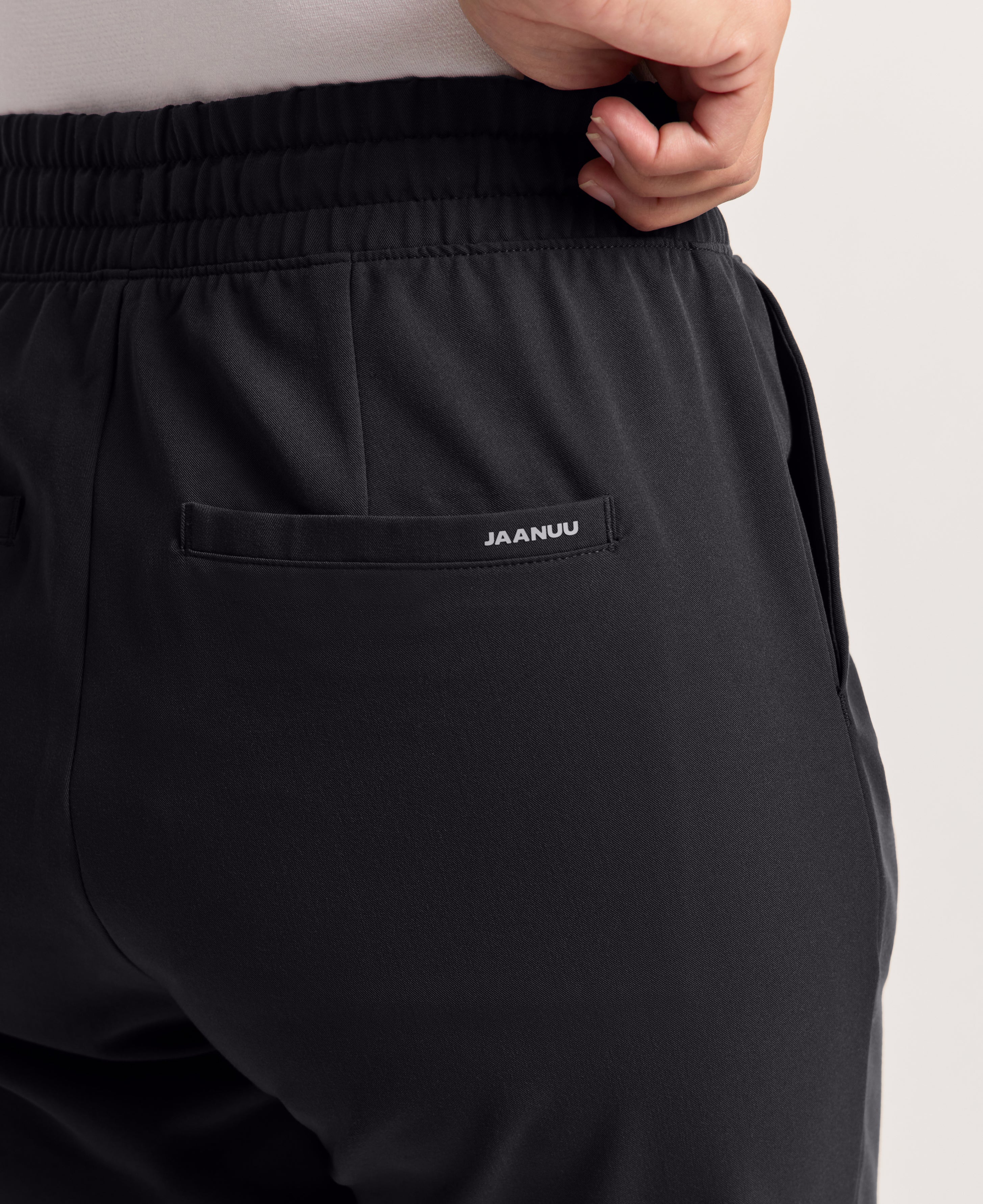 Jaanuu Kerr High Waisted Scrub Pant in Black, product photo 6 of 6