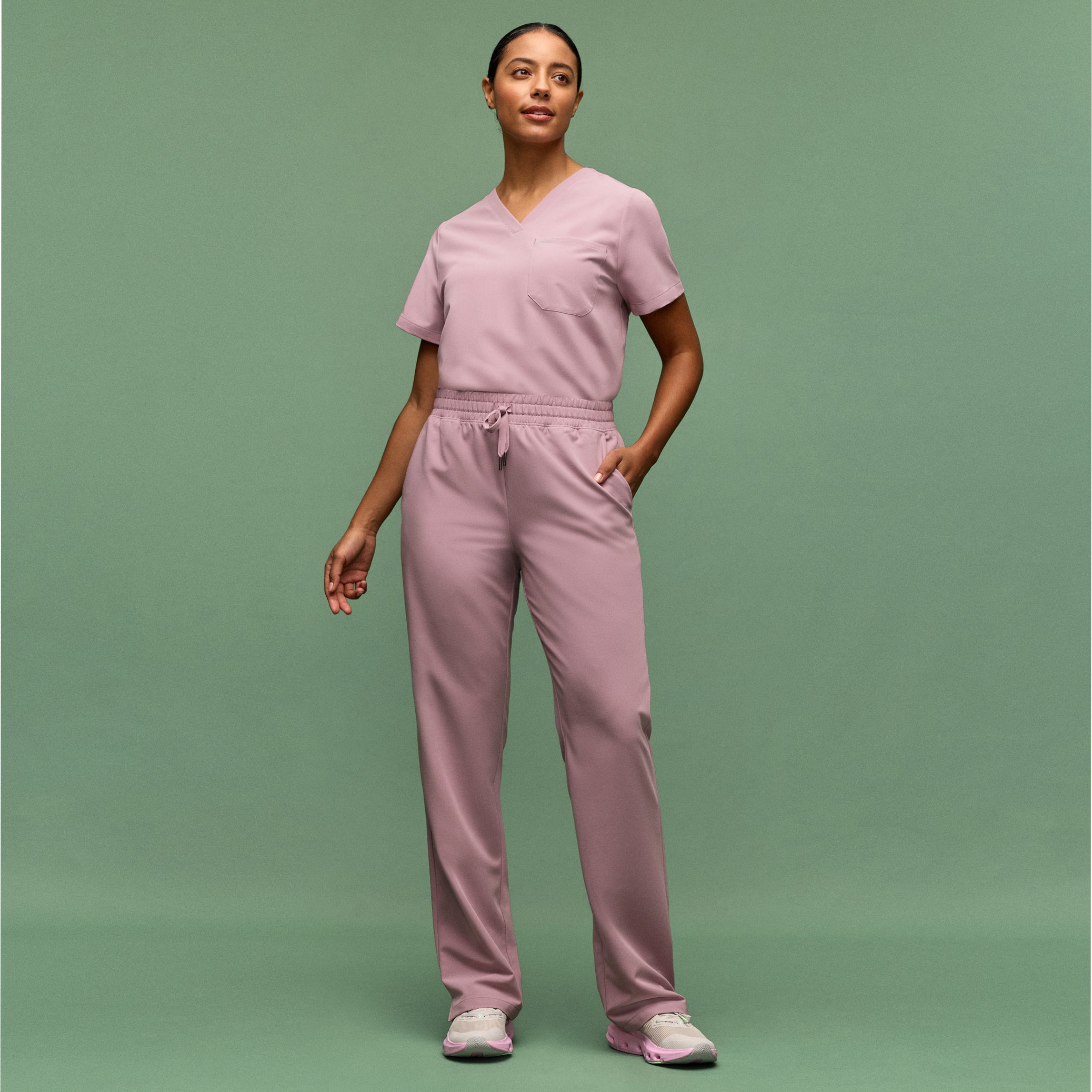 Kerr 365 High Waisted Scrub Pant - Blossom