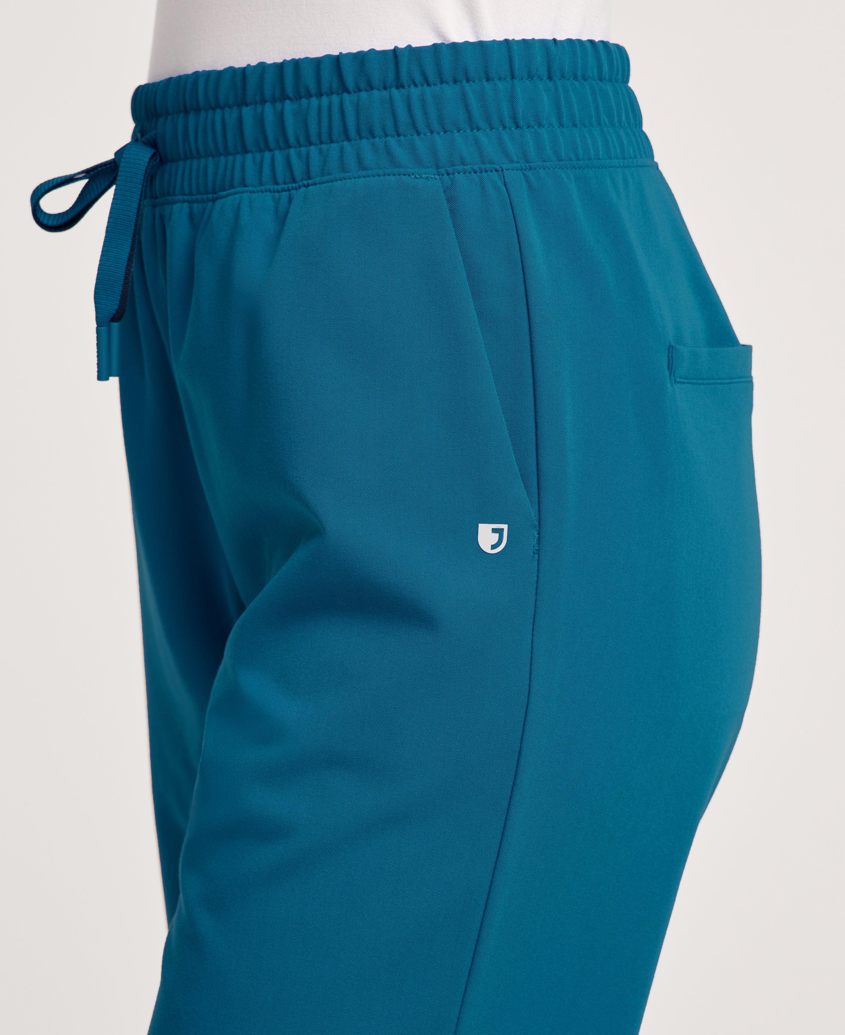 Jaanuu Kerr High Waisted Scrub Pant in Caribbean Blue, product photo 4 of 6