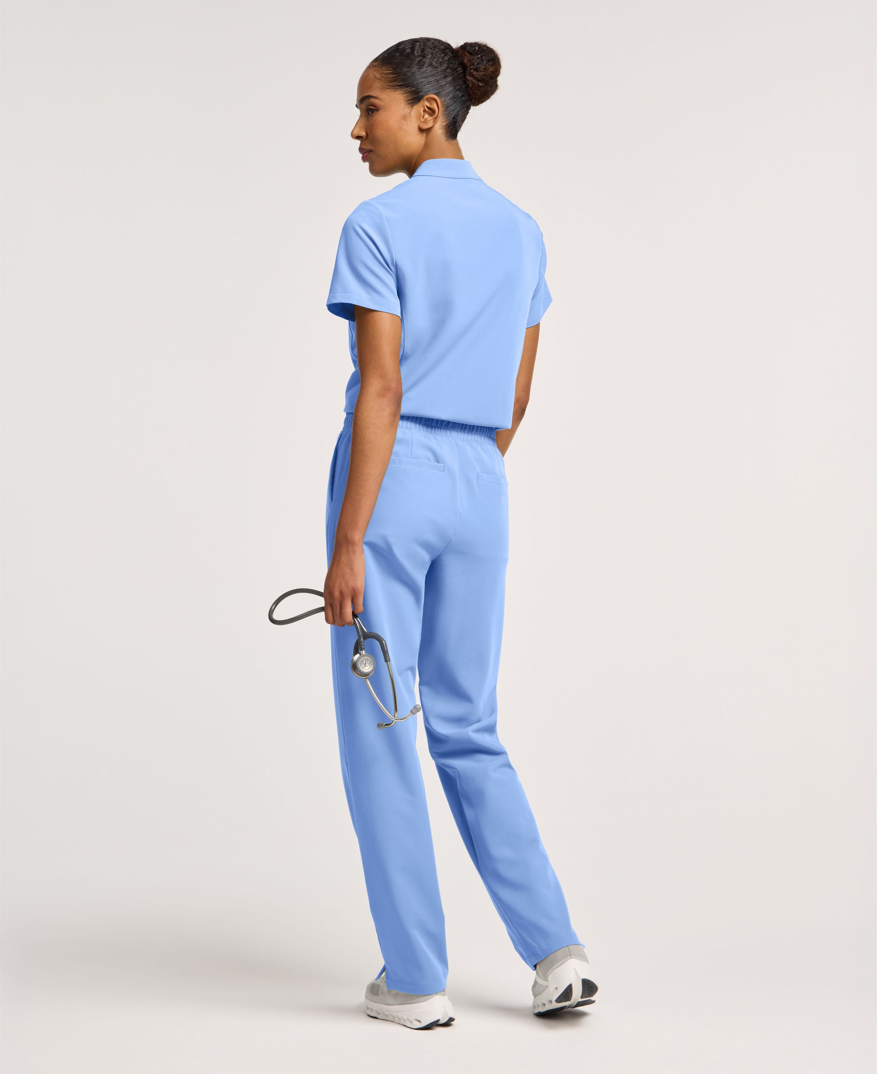Jaanuu Kerr High Waisted Scrub Pant in Ceil Blue, product photo 6 of 6