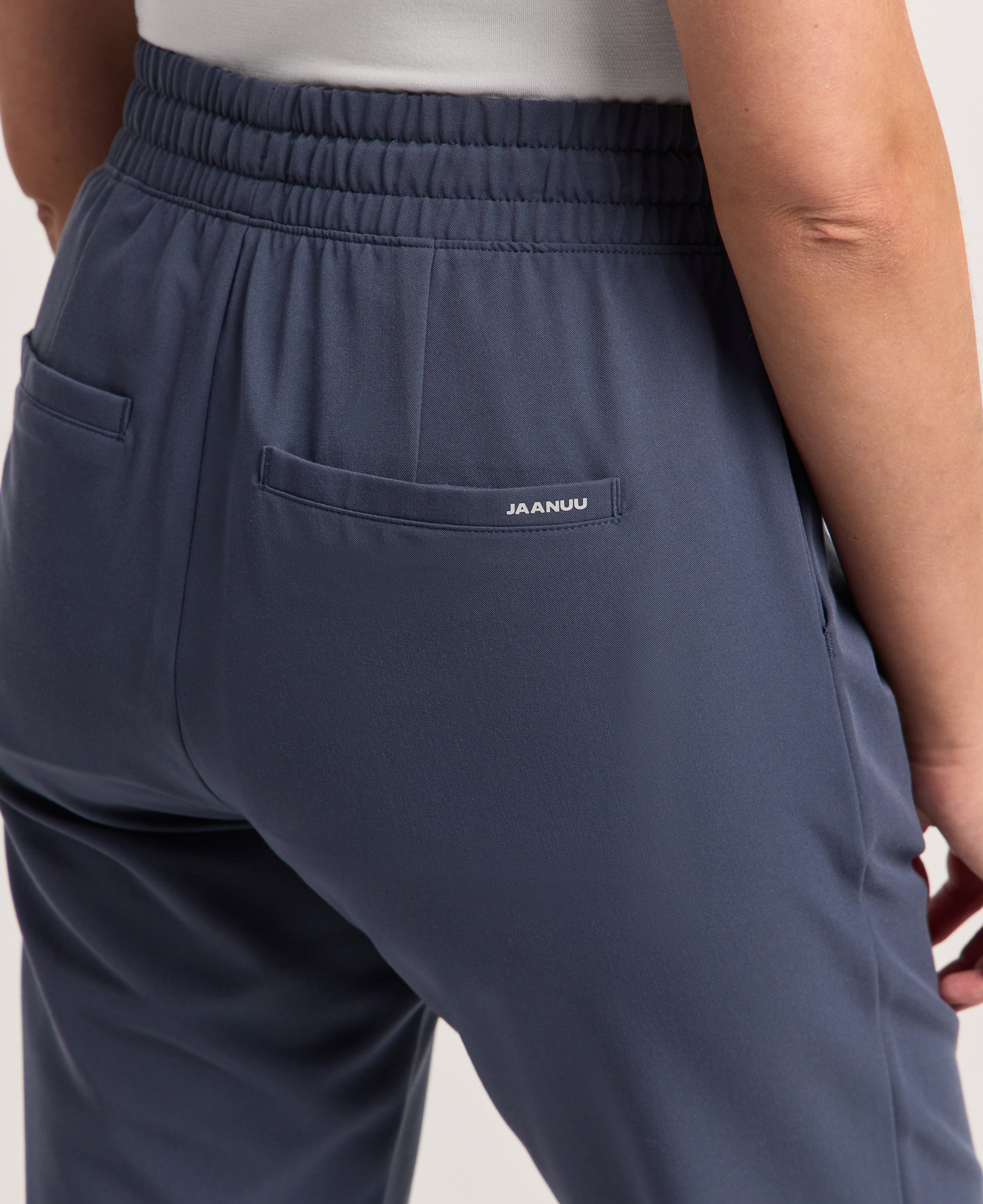 Jaanuu Kerr High Waisted Scrub Pant in Carbon Gray, product photo 3 of 6