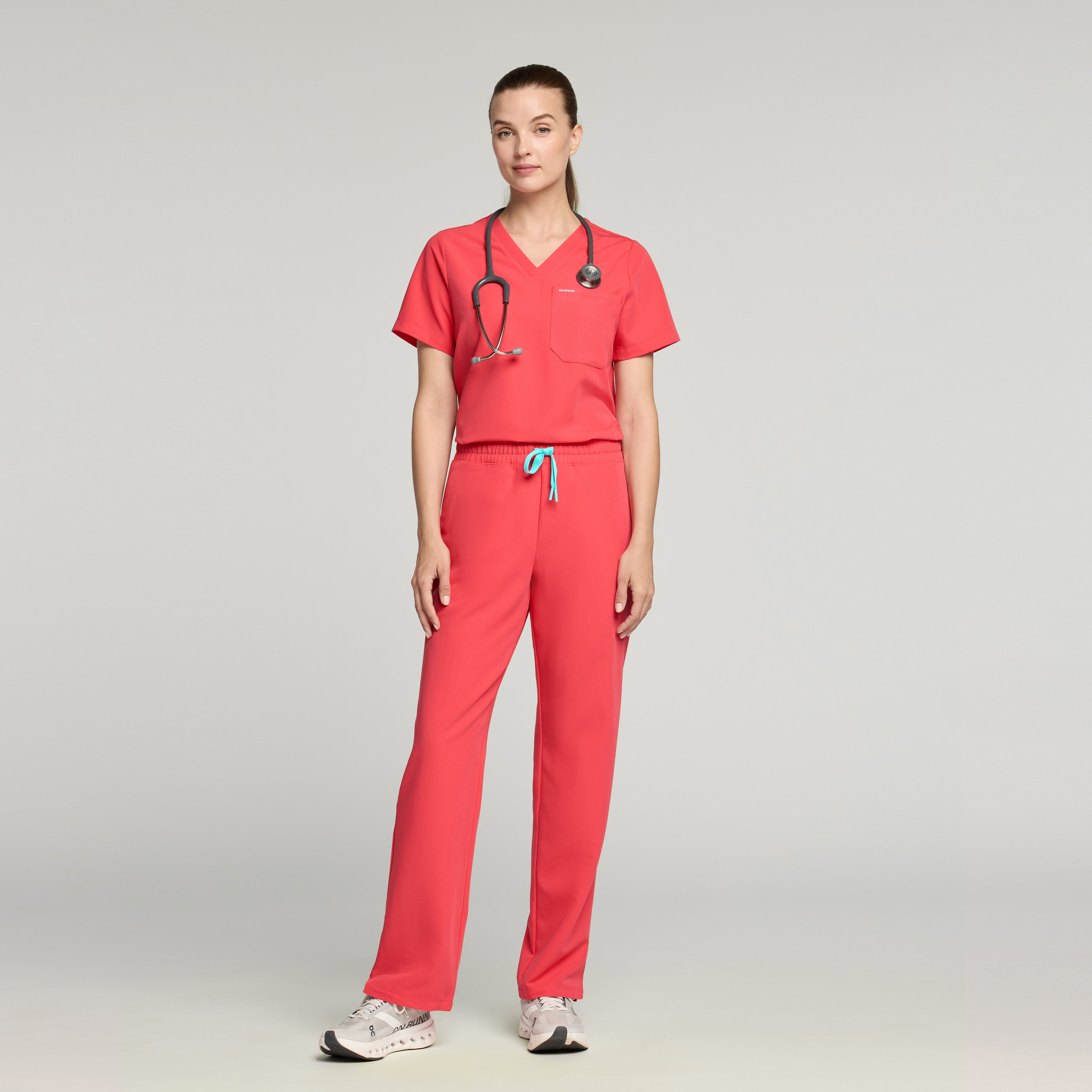 Kerr 365 High Waisted Scrub Pant - Coral