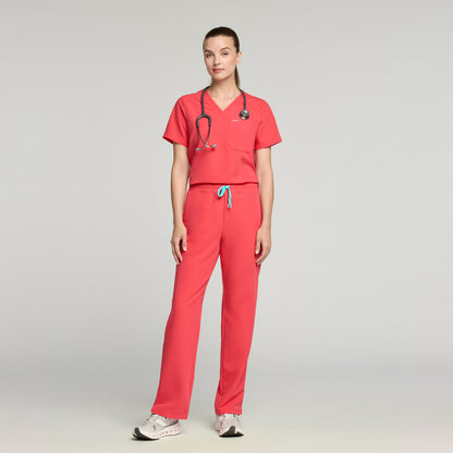 Kerr 365 High Waisted Scrub Pant - Coral