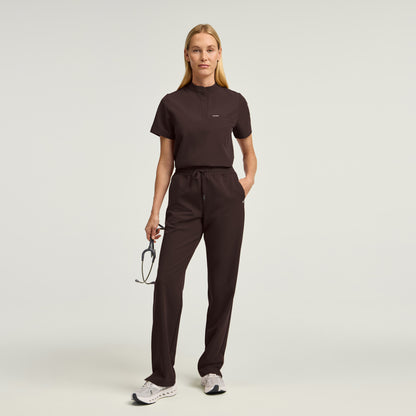Kerr High Waisted Scrub Pant - Espresso