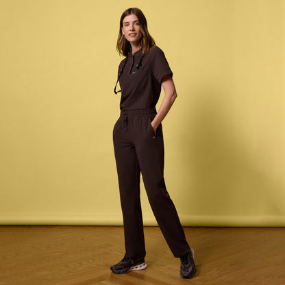 Kerr High Waisted Scrub Pant - Espresso