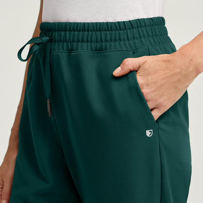 Kerr High Waisted Scrub Pant - Midnight Green