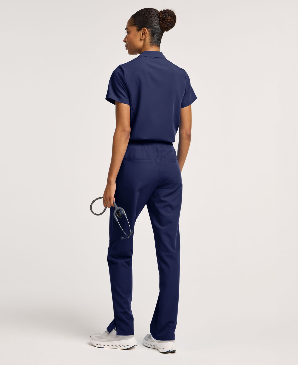 Jaanuu Kerr High Waisted Scrub Pant in Midnight Navy, product photo 5 of 6