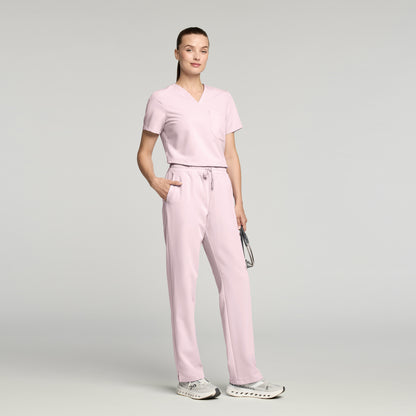 Kerr 365 High Waisted Scrub Pant - Rose Quartz