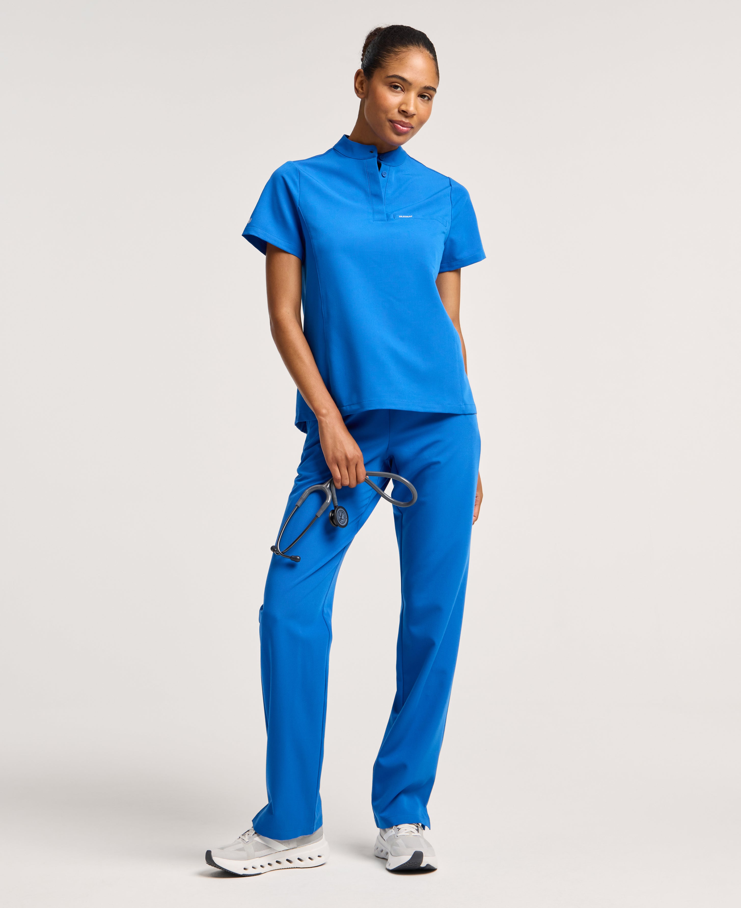 Jaanuu Kerr High Waisted Scrub Pant in Royal Blue, product photo 3 of 6