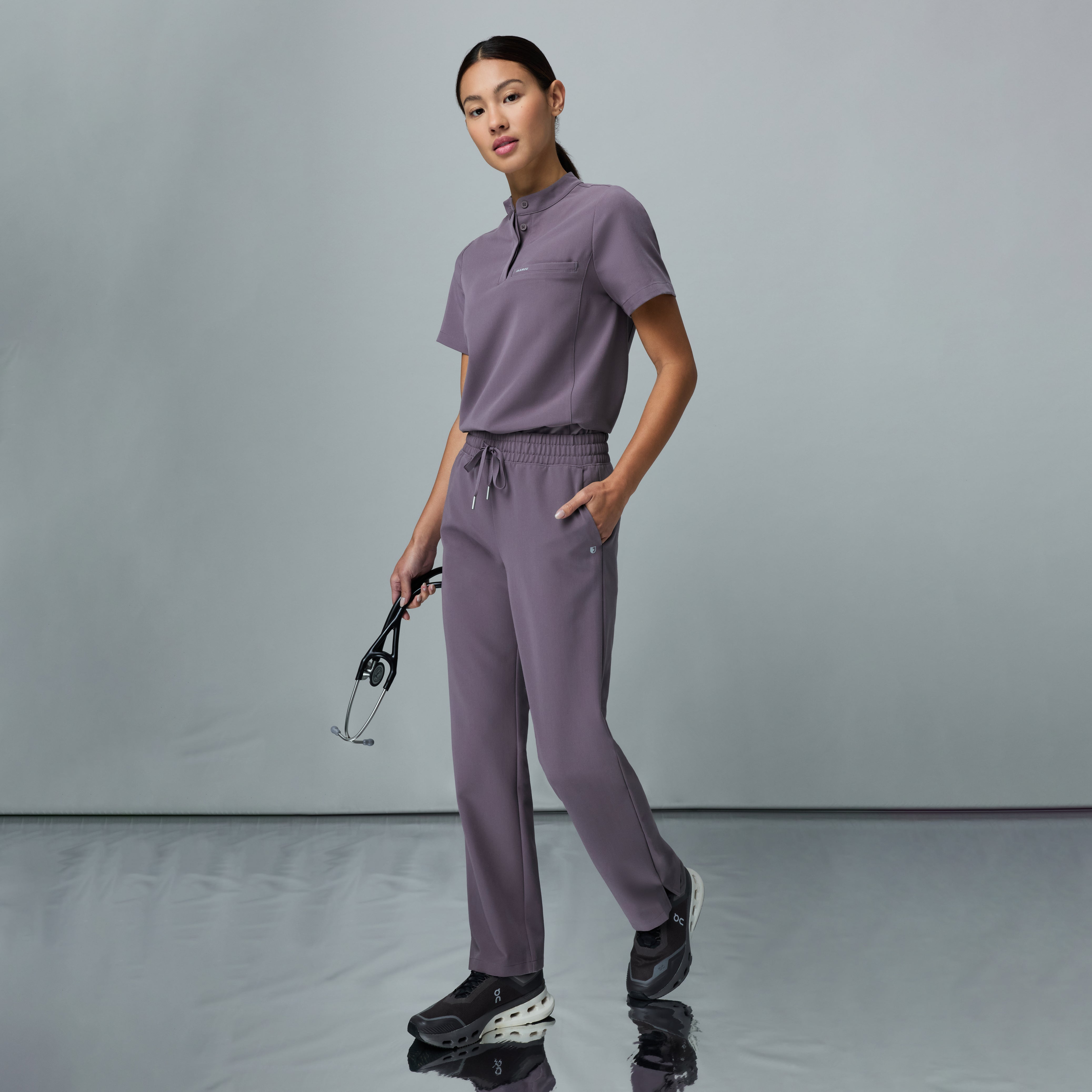 Kerr 365 High Waisted Scrub Pant - Titanium