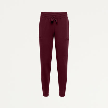 Jace Skinny 7-Pocket Scrub Jogger - Burgundy