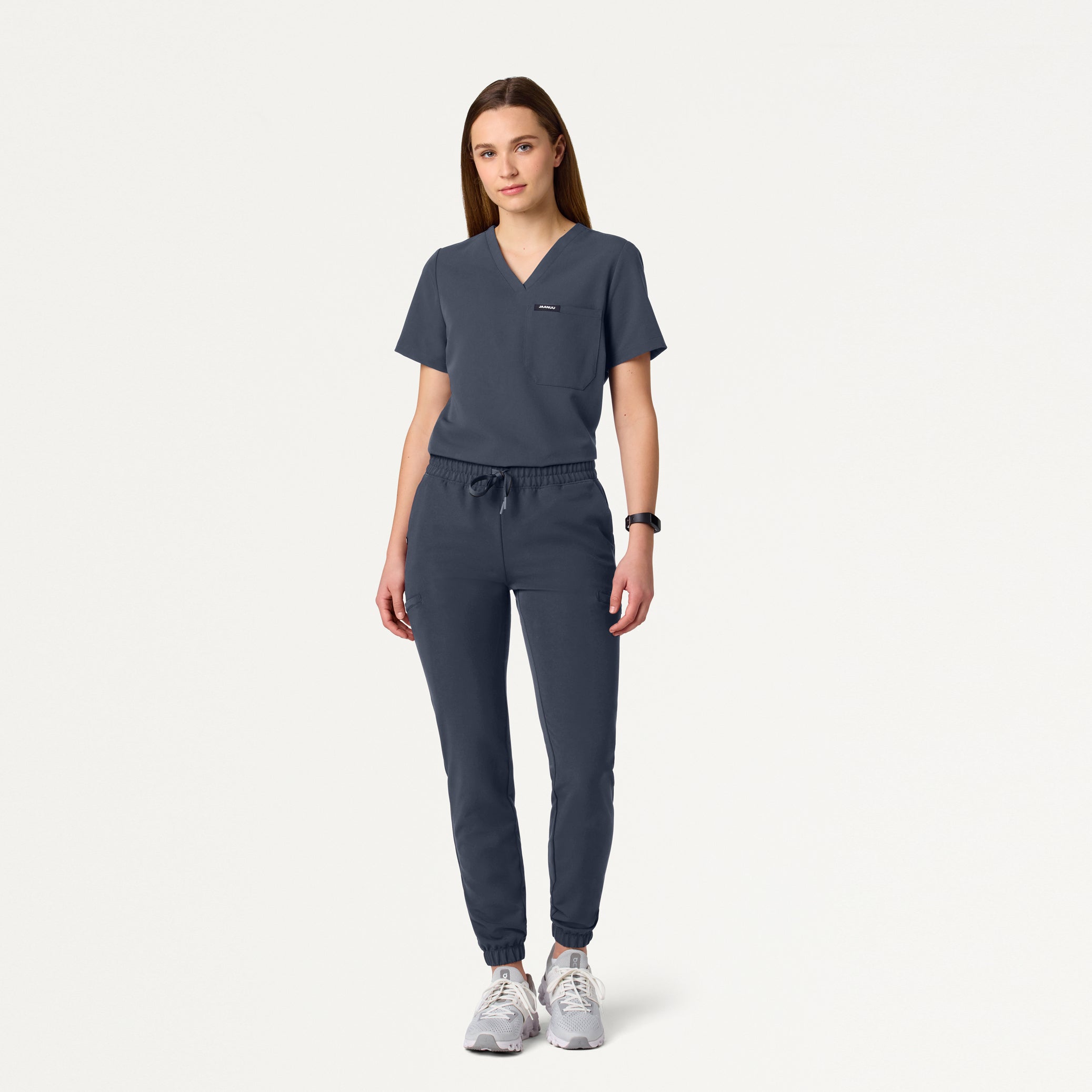 Jace Skinny 7-Pocket Scrub Jogger - Carbon Gray