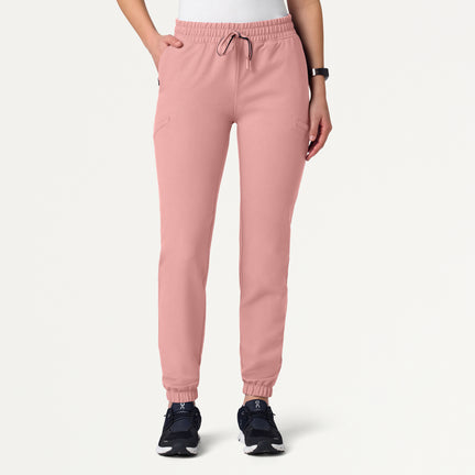 Jace Skinny 7-Pocket Scrub Jogger - Mauve