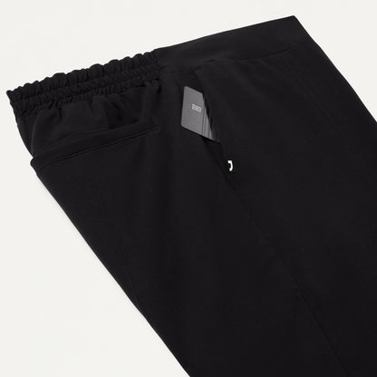Halle High Waisted Tapered Scrub Pant - Black