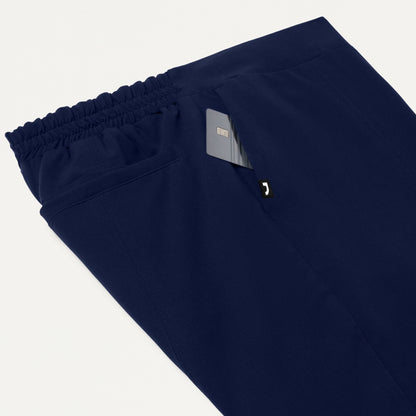 Halle High Waisted Tapered Scrub Pant - Midnight Navy