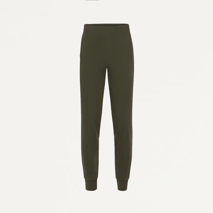 Willow Slim High Waisted Scrub Jogger - Deep Olive