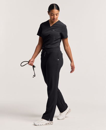 Jaanuu Cam 5-Pocket Scrub Pant in Black, product photo 2 of 6