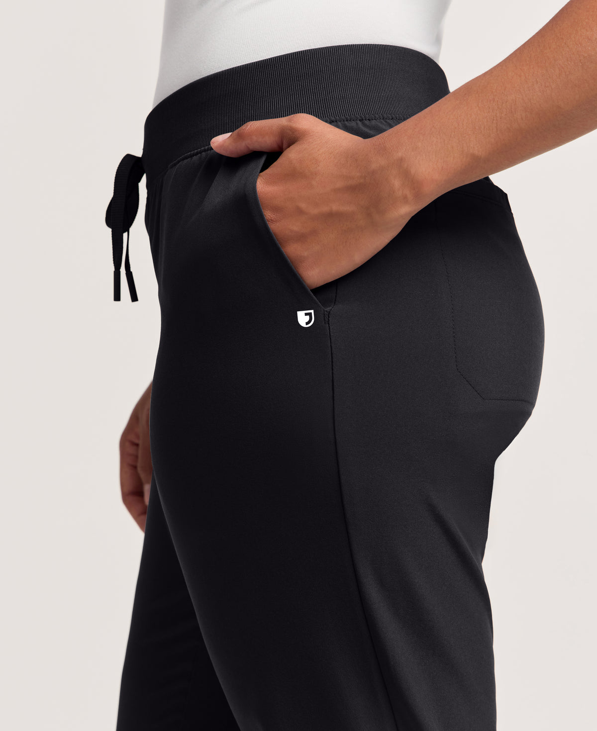 Jaanuu Cam 5-Pocket Scrub Pant in Black, product photo 5 of 6