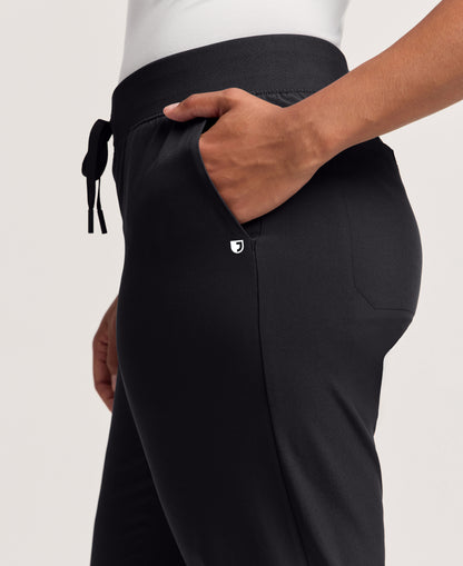 Jaanuu Cam 5-Pocket Scrub Pant in Black, product photo 5 of 6