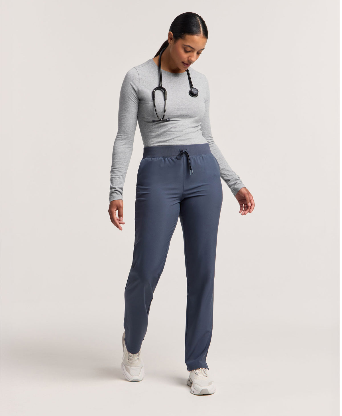 Jaanuu Cam 5-Pocket Scrub Pant in Carbon Gray, product photo 1 of 6