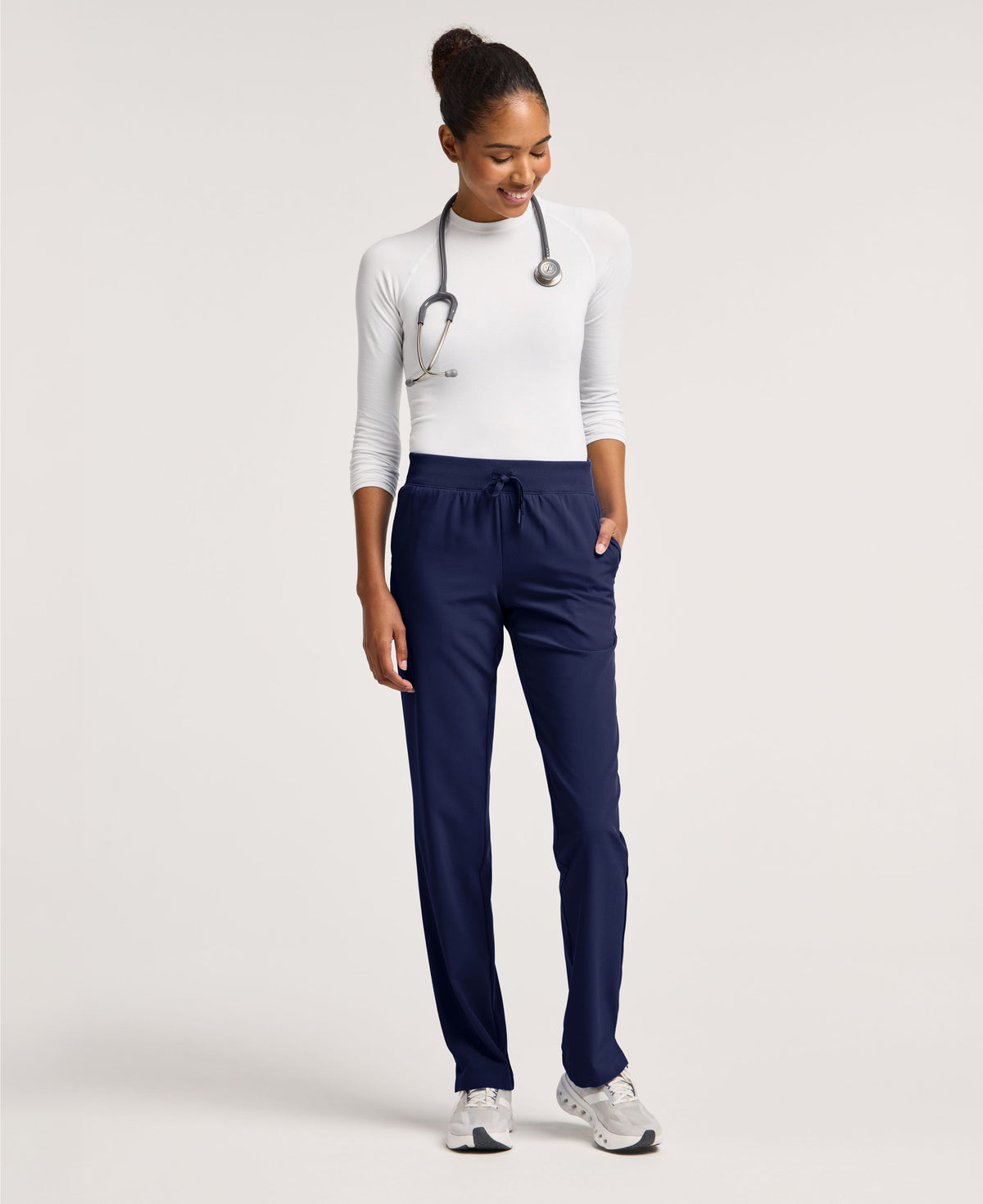 Jaanuu Cam 5-Pocket Scrub Pant in Midnight Navy, product photo 4 of 6