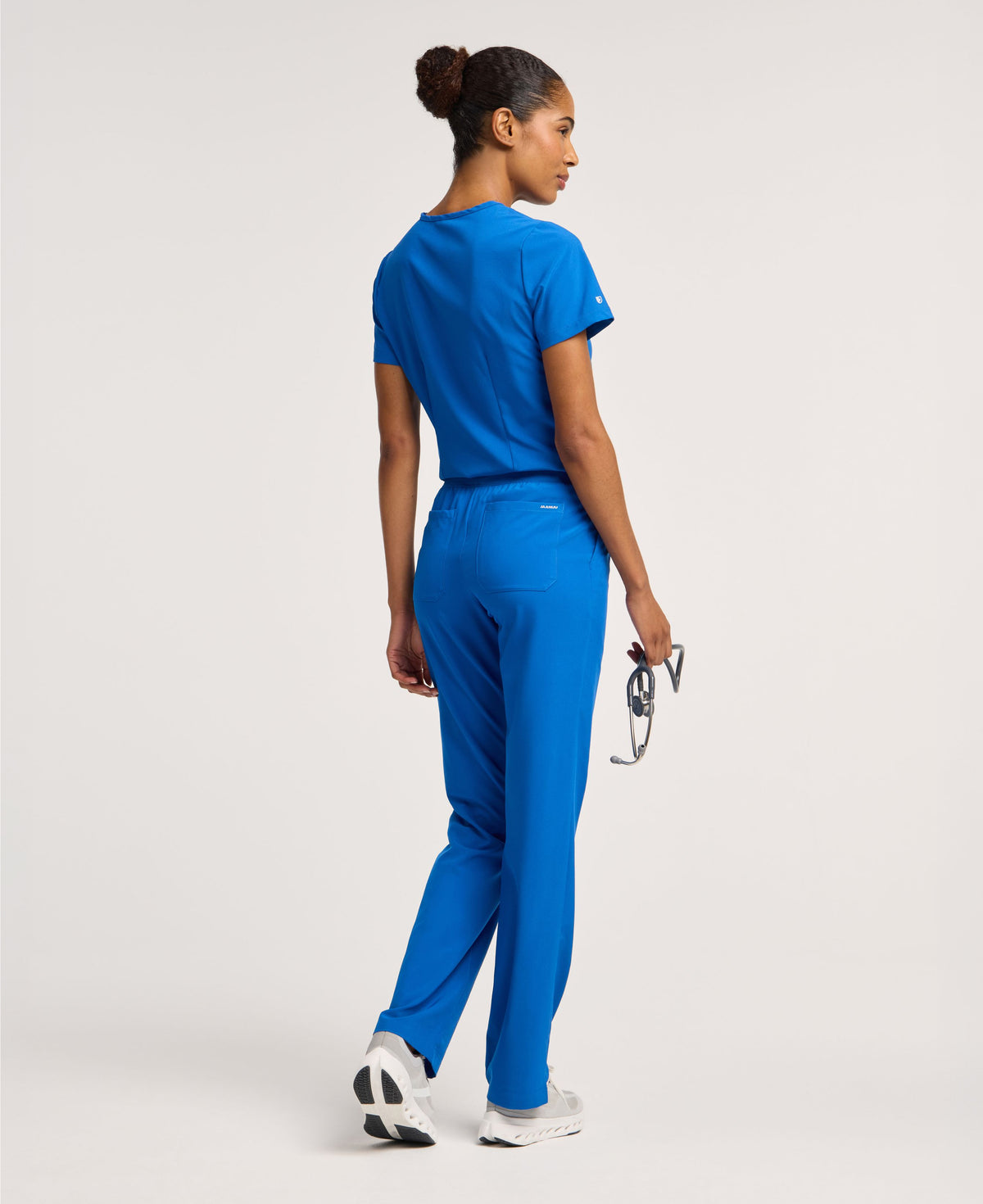 Jaanuu Cam 5-Pocket Scrub Pant in Royal Blue, product photo 5 of 6