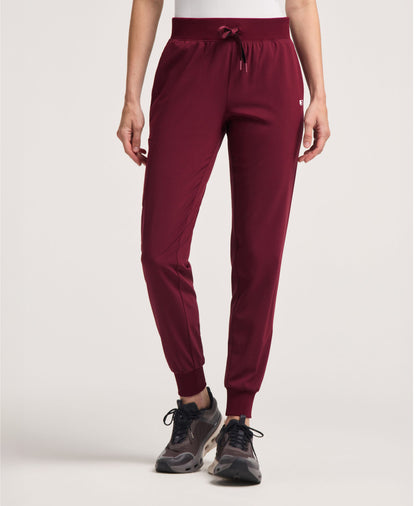 Jaanuu Arden Slim Scrub Jogger in Burgundy, product photo 1 of 6