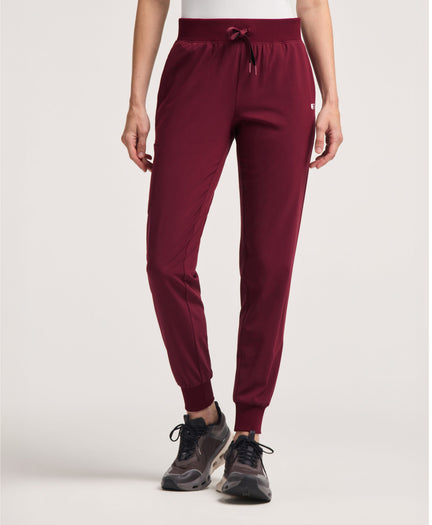 Jaanuu Arden Slim Scrub Jogger in Burgundy, product photo 1 of 6