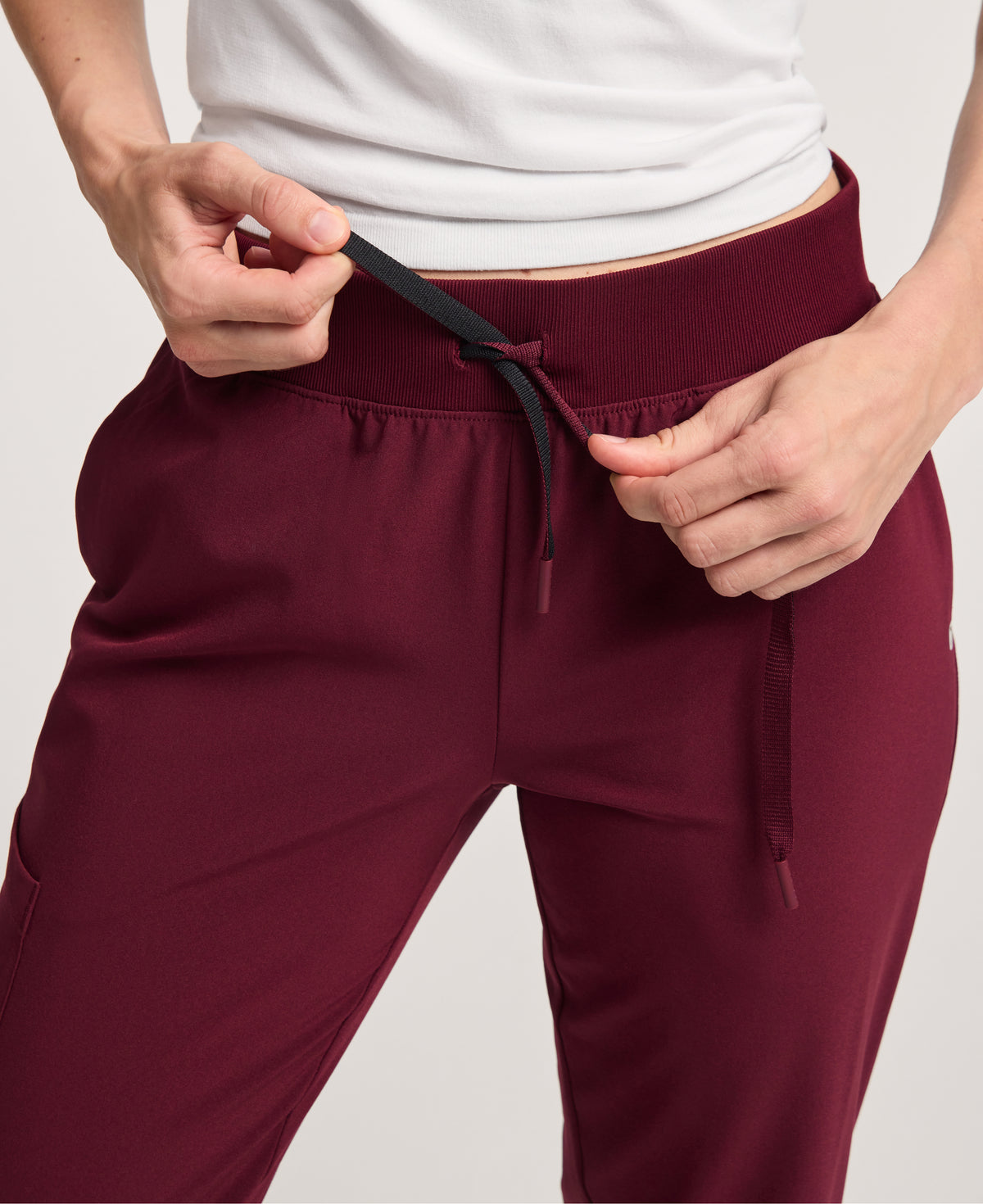 Jaanuu Arden Slim Scrub Jogger in Burgundy, product photo 3 of 6
