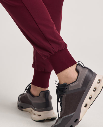 Jaanuu Arden Slim Scrub Jogger in Burgundy, product photo 5 of 6