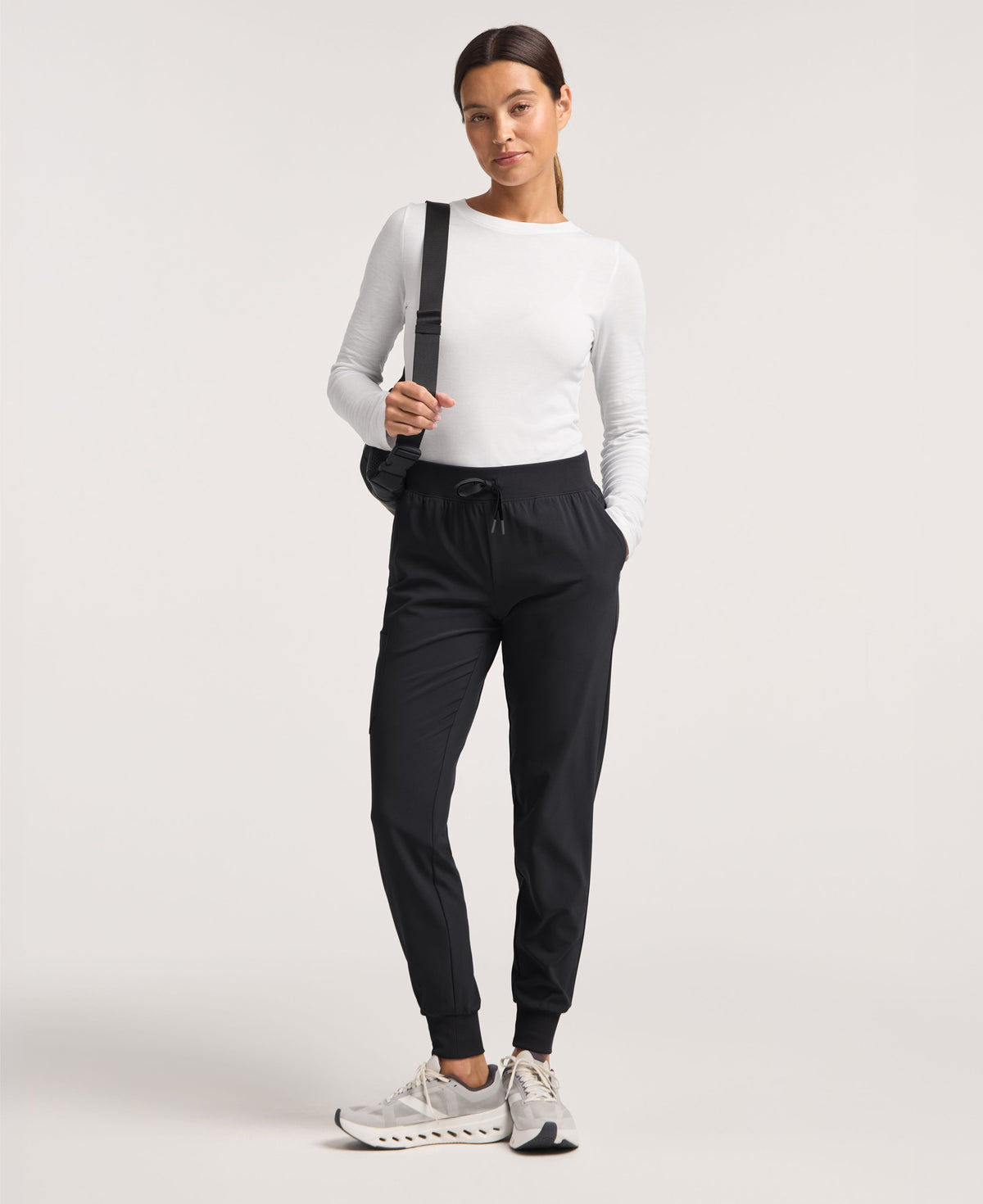 Jaanuu Arden Slim Scrub Jogger in Black, product photo 4 of 6