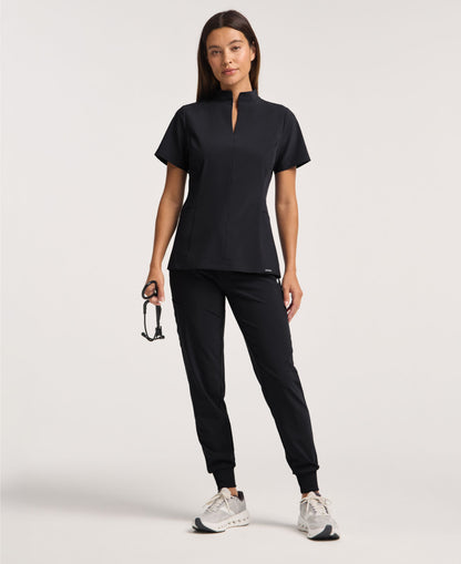 Jaanuu Arden Slim Scrub Jogger in Black, product photo 5 of 6