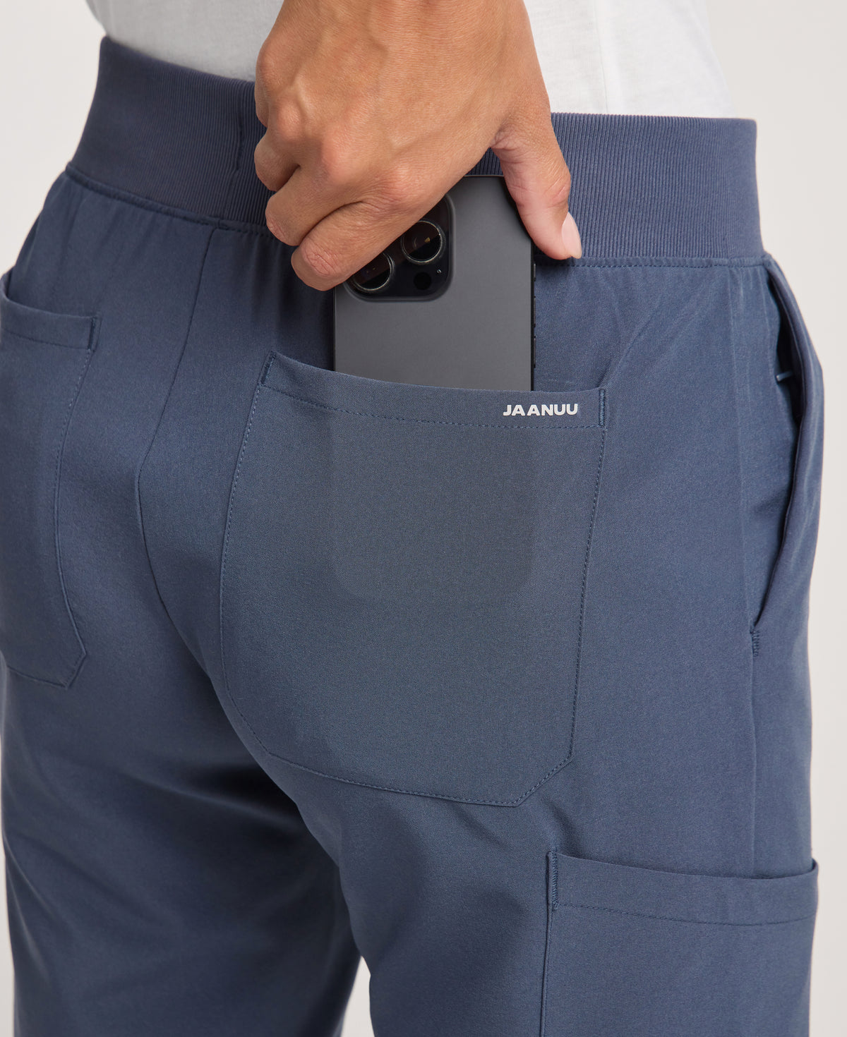 Jaanuu Arden Slim Scrub Jogger in Carbon Gray, product photo 4 of 6